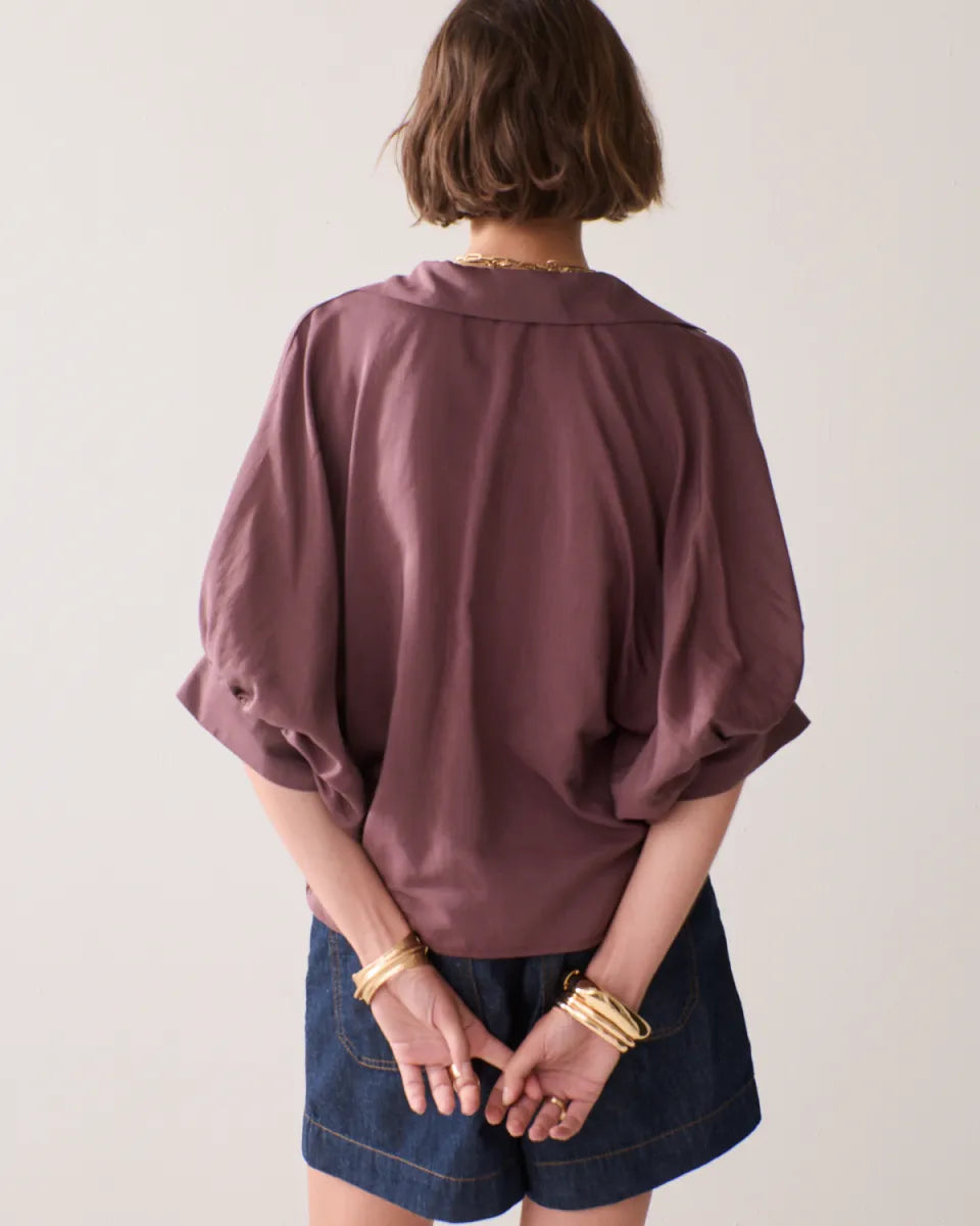 SUMMUM Blouse Bat Sleeves