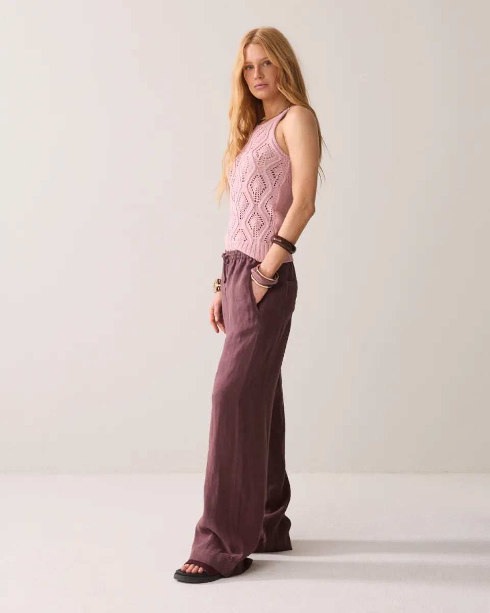 SUMMUM Wide Leg Pants Light Linen