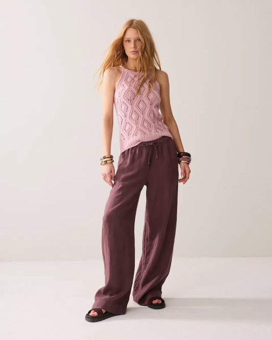 SUMMUM Wide Leg Pants Light Linen