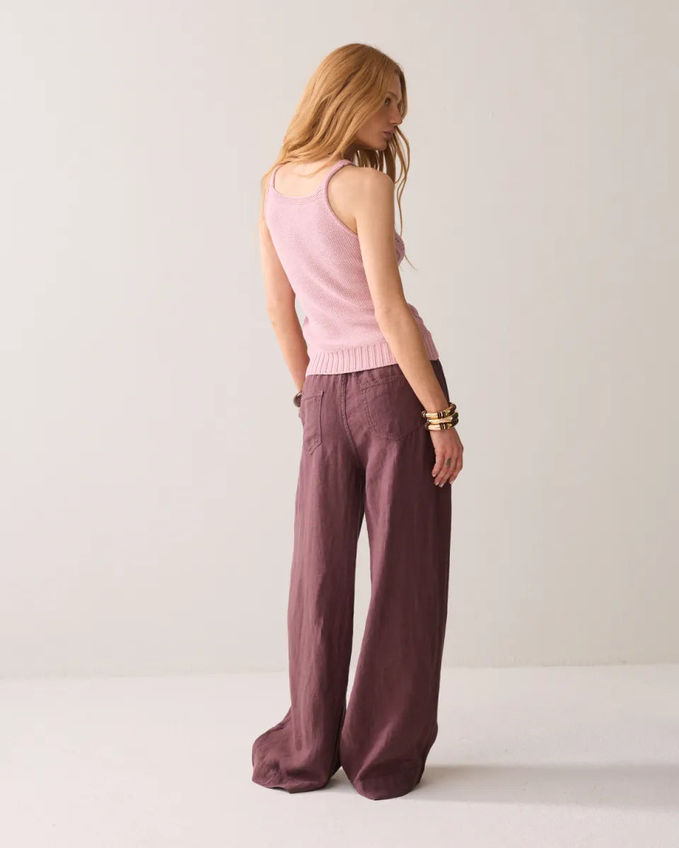 SUMMUM Wide Leg Pants Light Linen