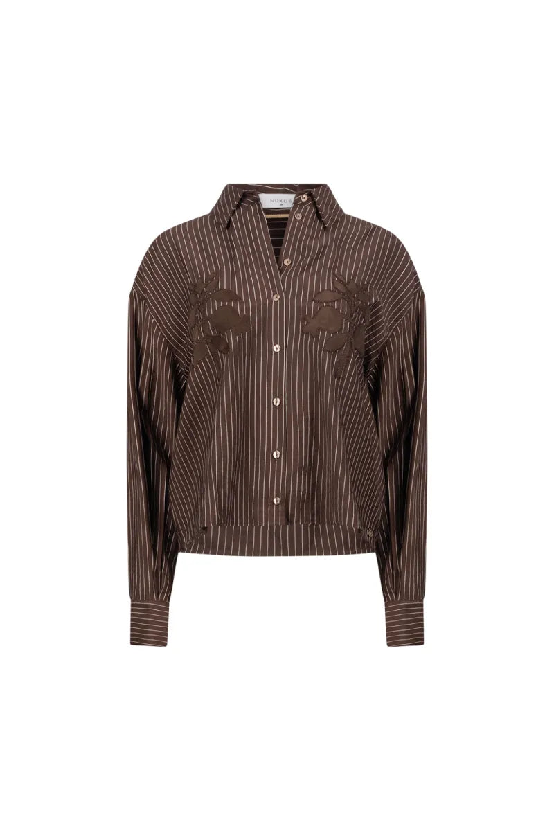 NUKUS Alice Blouse Stripes Embroidery