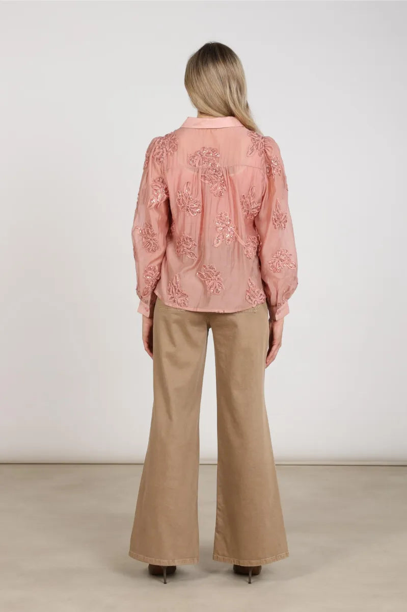 NUKUS Antonella Blouse Paillet Flower