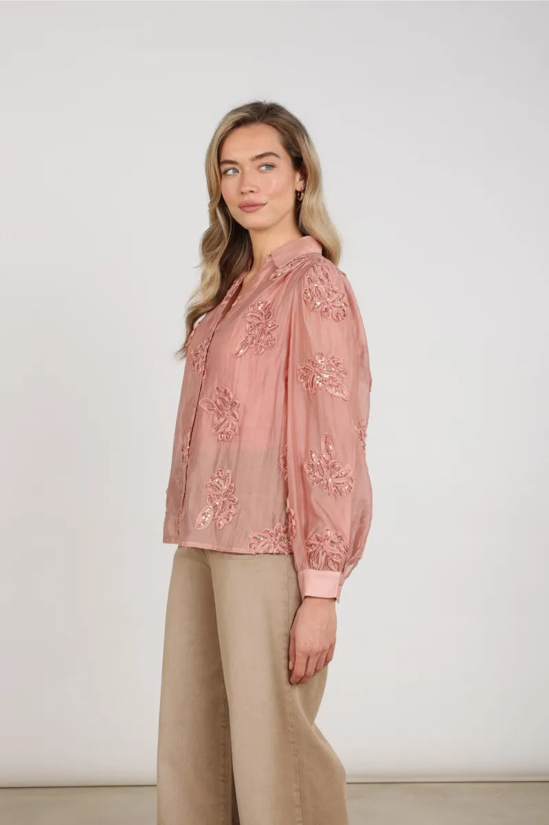 NUKUS Antonella Blouse Paillet Flower