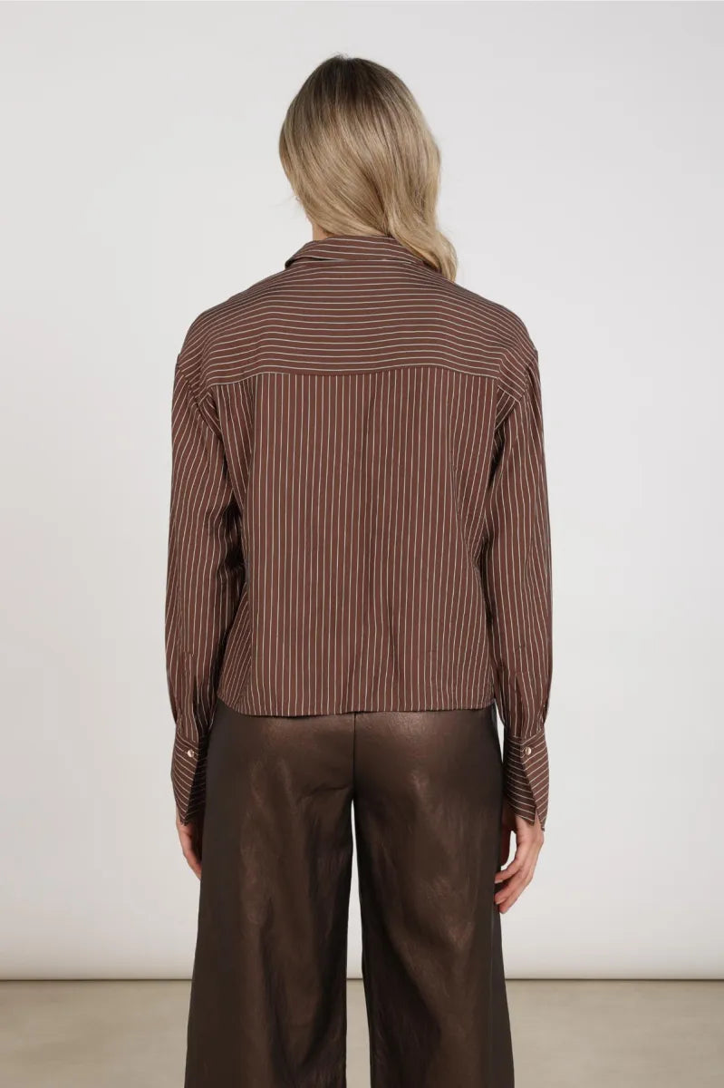 NUKUS Alice Blouse Stripes Embroidery