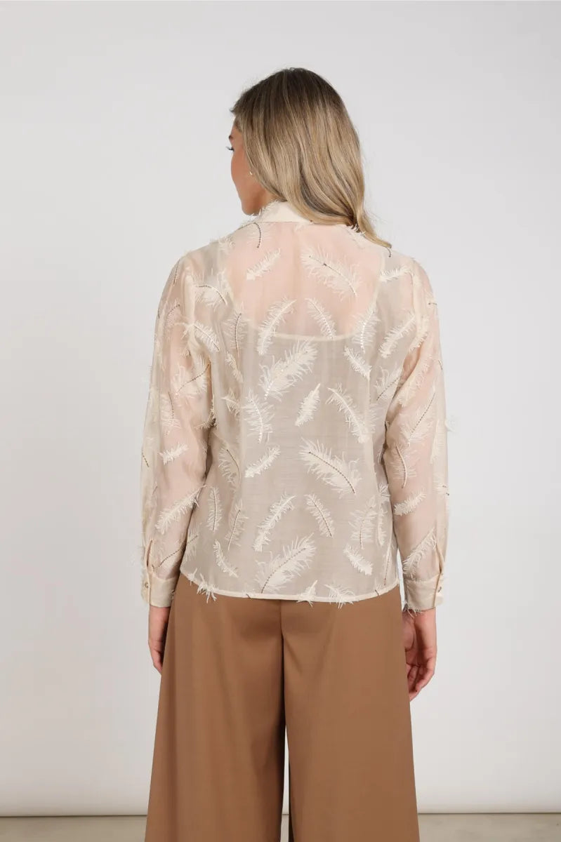 NUKUS Aysha Blouse Feathers