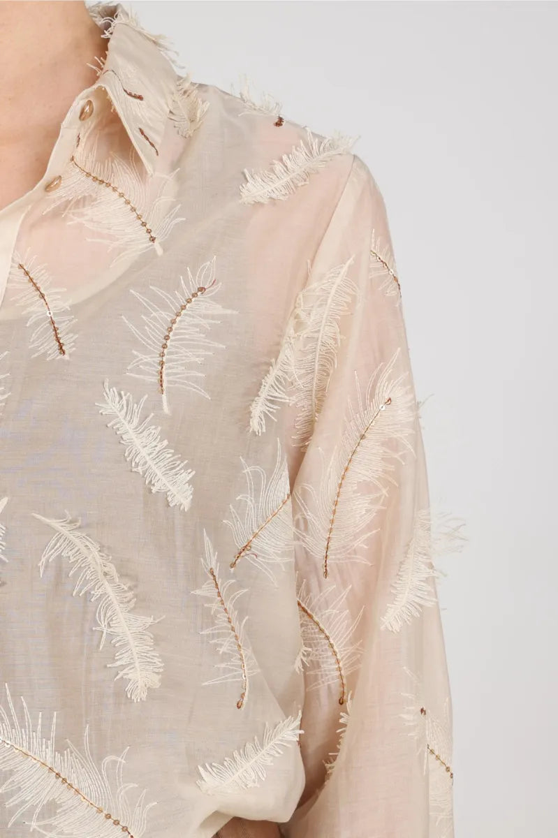 NUKUS Aysha Blouse Feathers