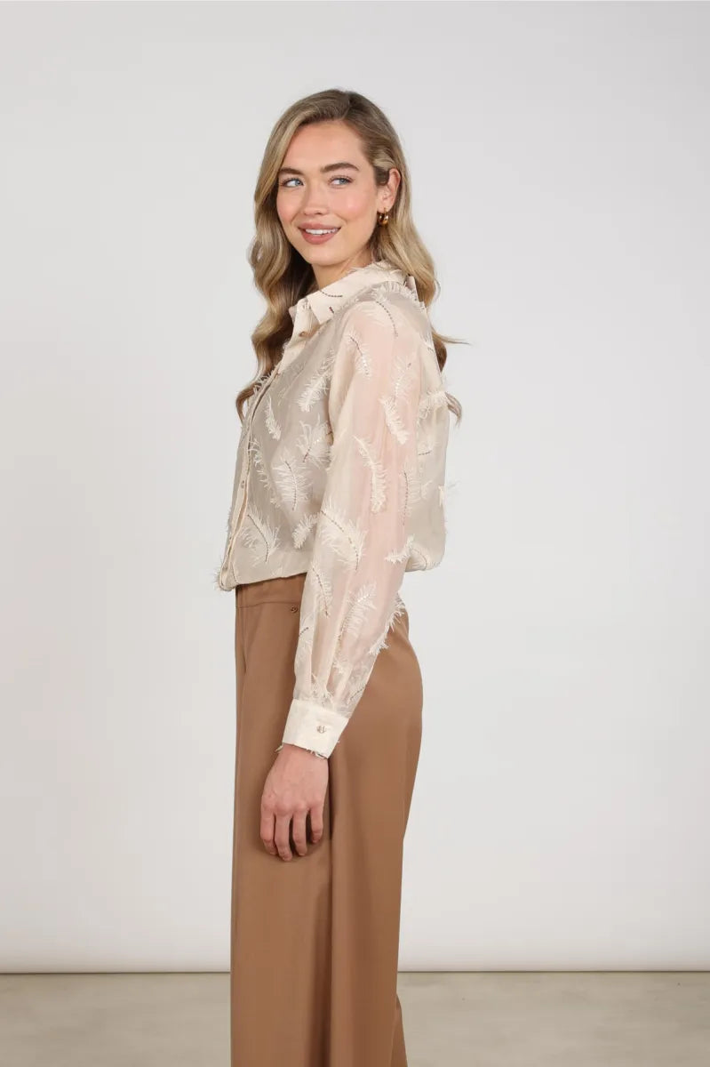 NUKUS Aysha Blouse Feathers