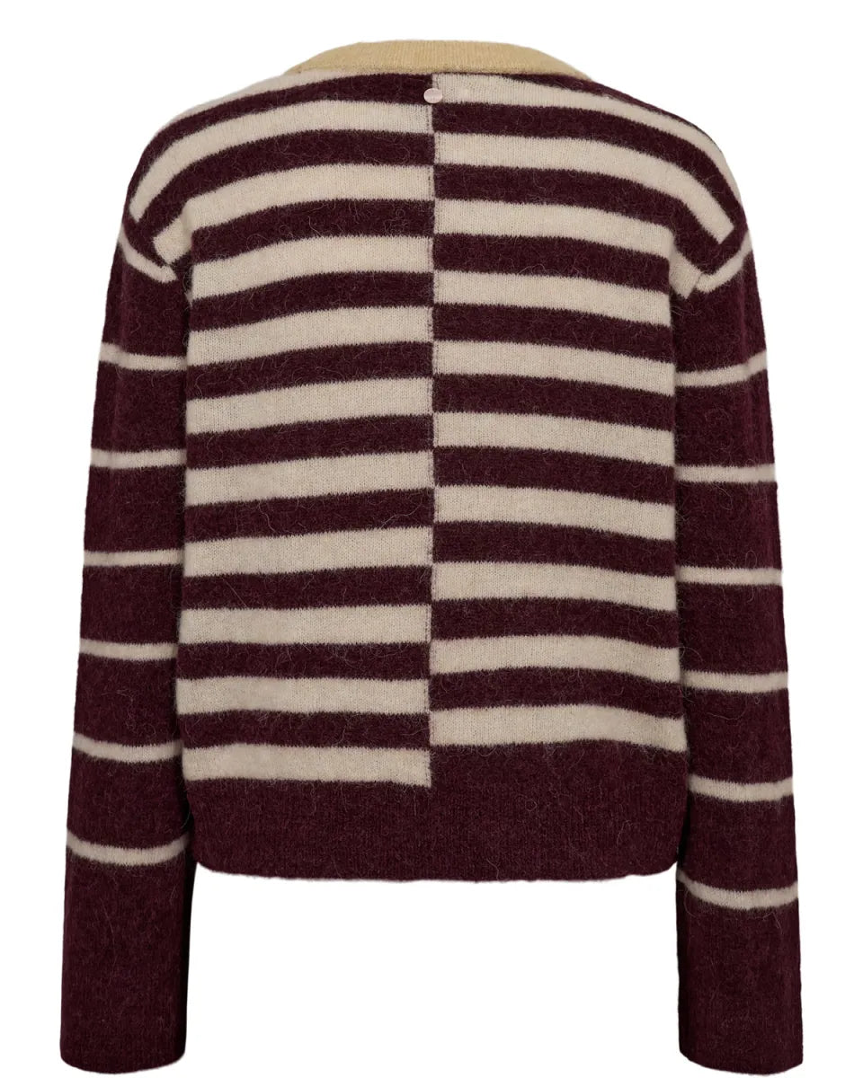 NUMPH Riette Block Stripe Knit - Fig