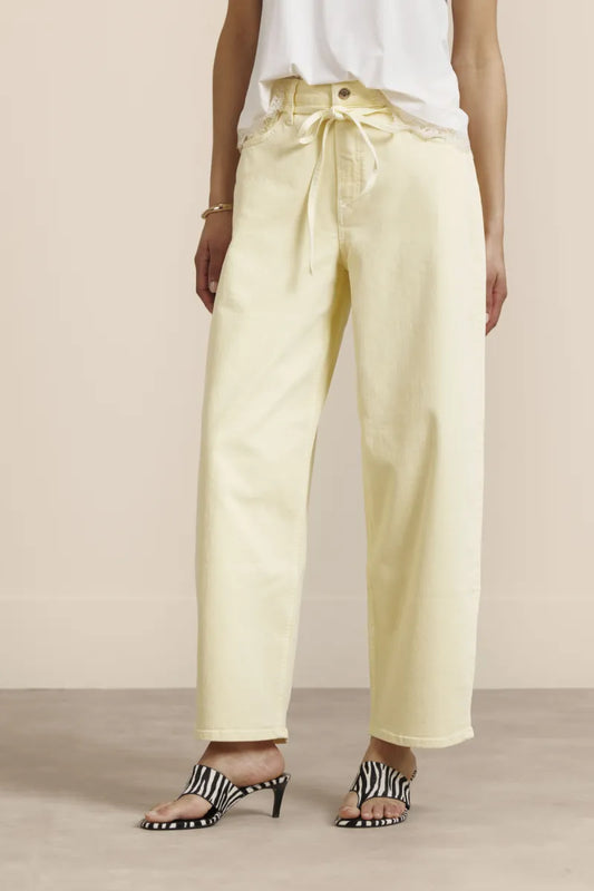 STUDIO ANNELOES Babet Denim Trousers - Butter Yellow