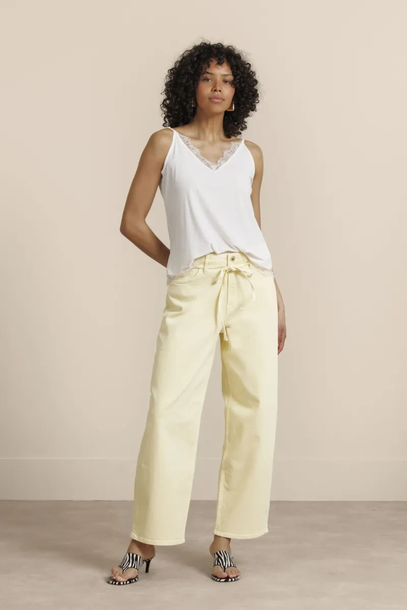 STUDIO ANNELOES Babet Denim Trousers - Butter Yellow