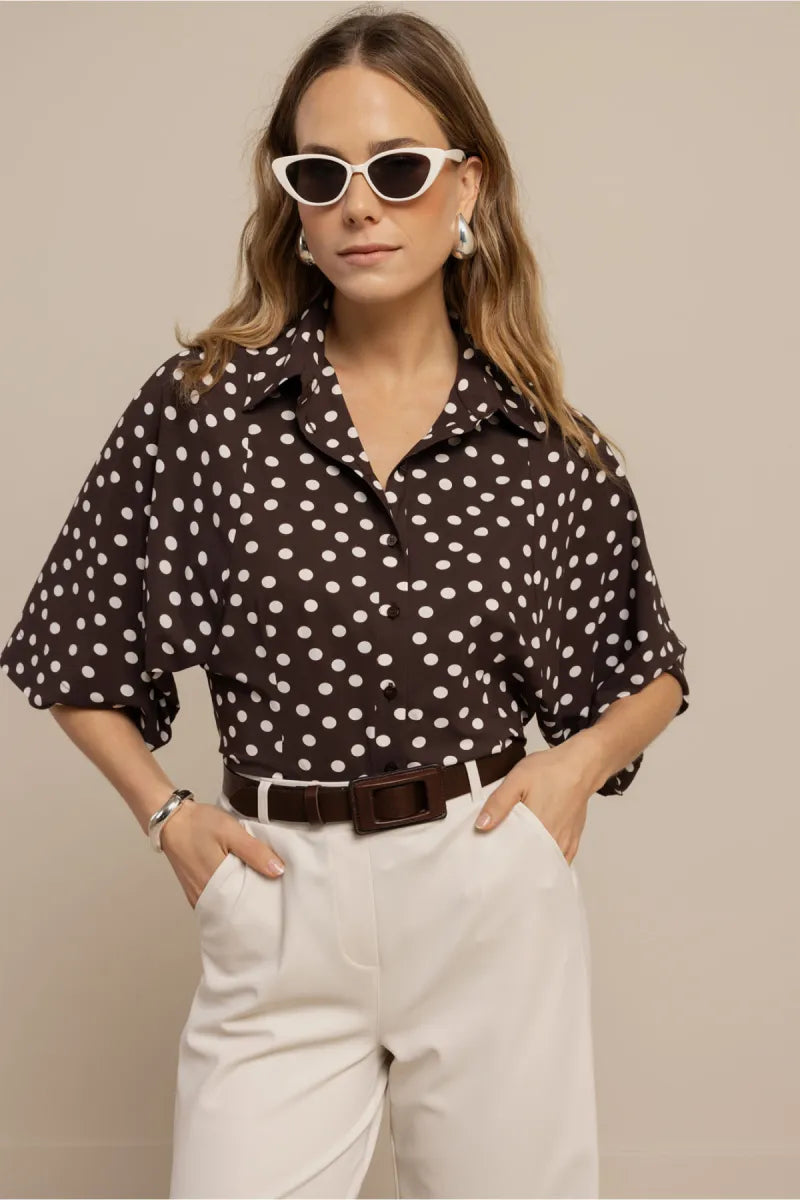 STUDIO ANNELOES Fabienne Dot Blouse
