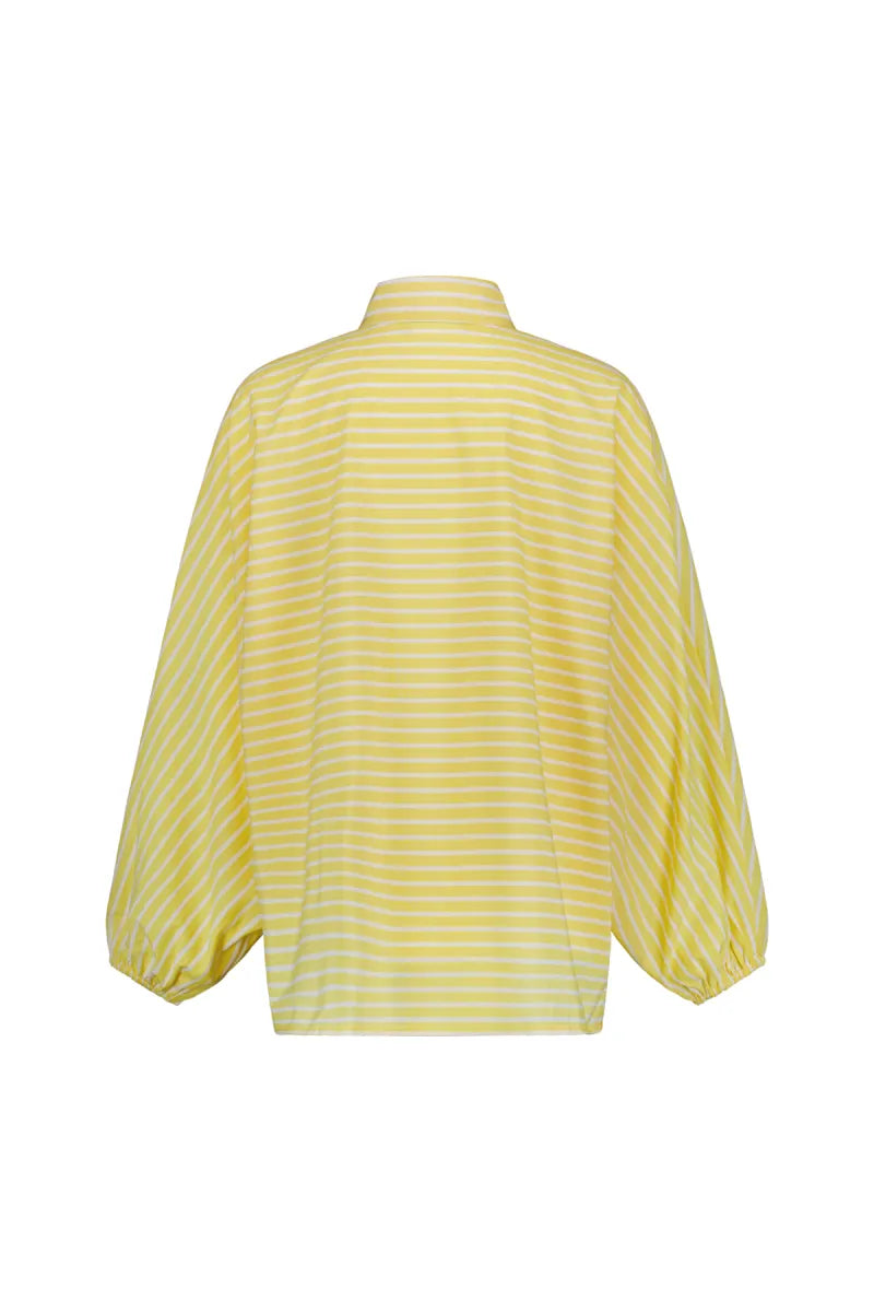 STUDIO ANNELOES Yuki Poplin Stripe Blouse