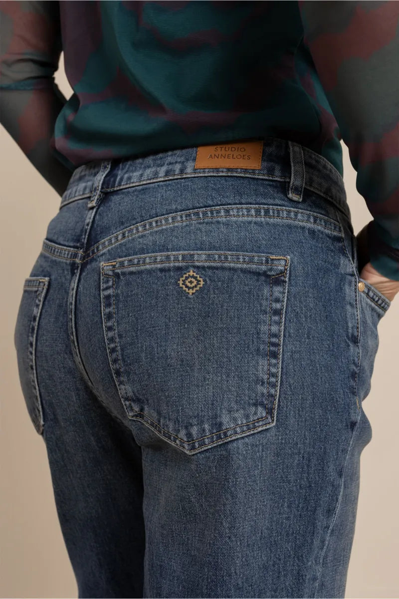 STUDIO ANNELOES Sage Straight Denim Trousers