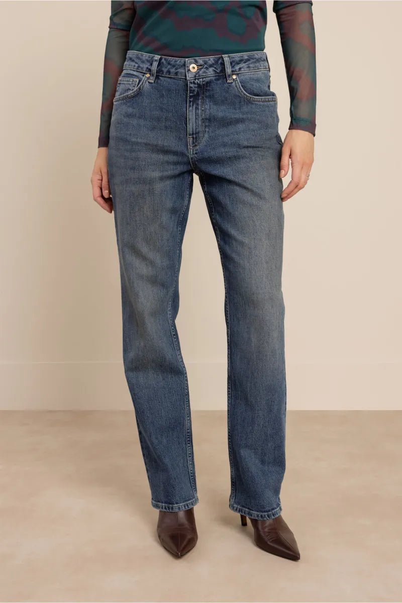 STUDIO ANNELOES Sage Straight Denim Trousers