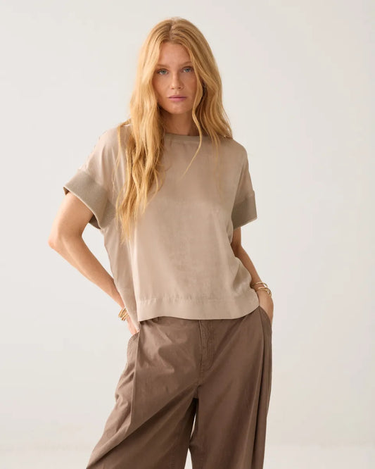 SUMMUM Satin Boxy top