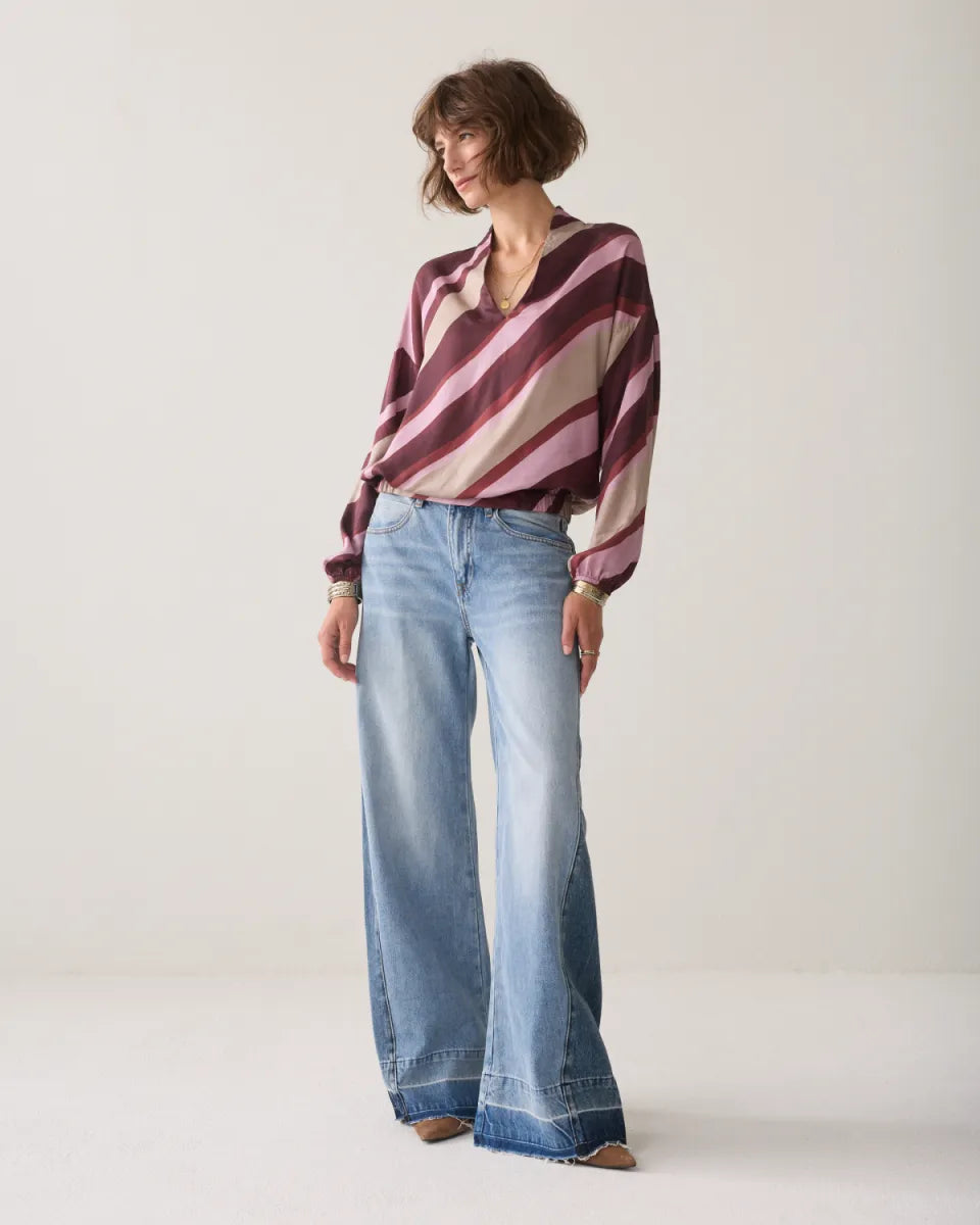 SUMMUM Top Stripe Printed