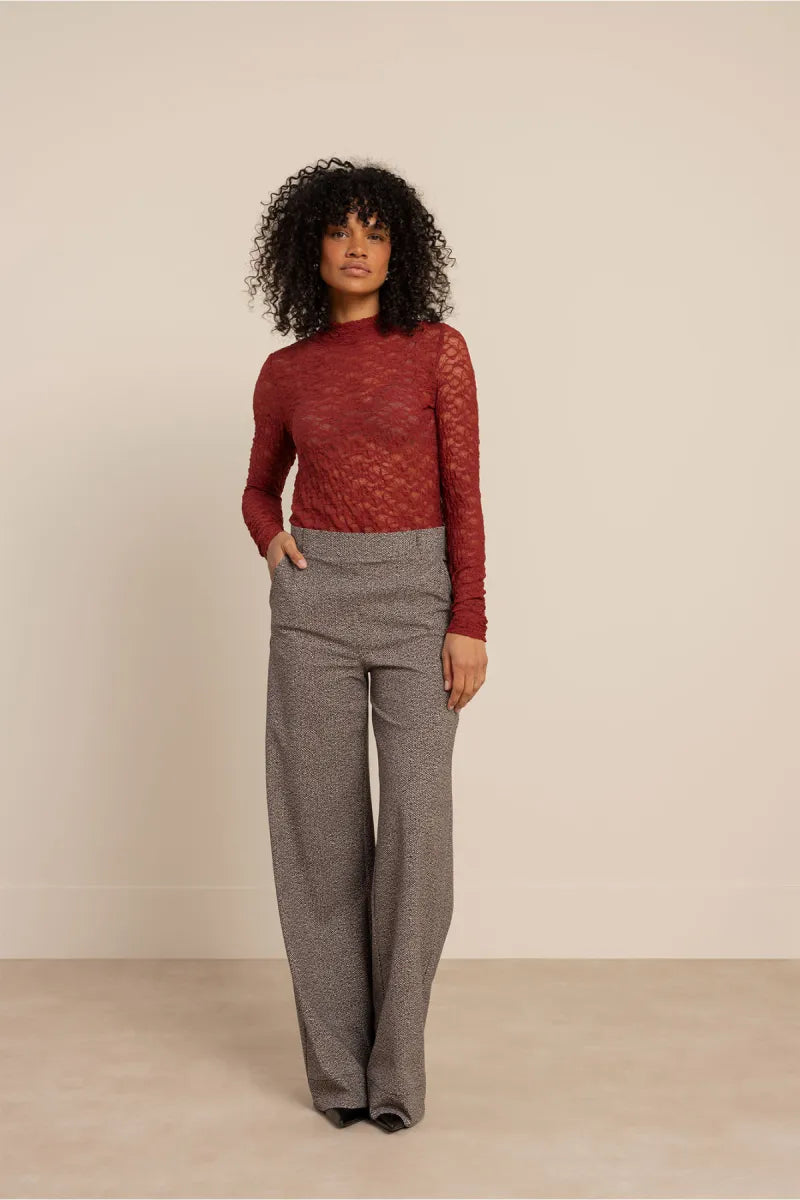 STUDIO ANNELOES Lexie Tweed Look Trousers