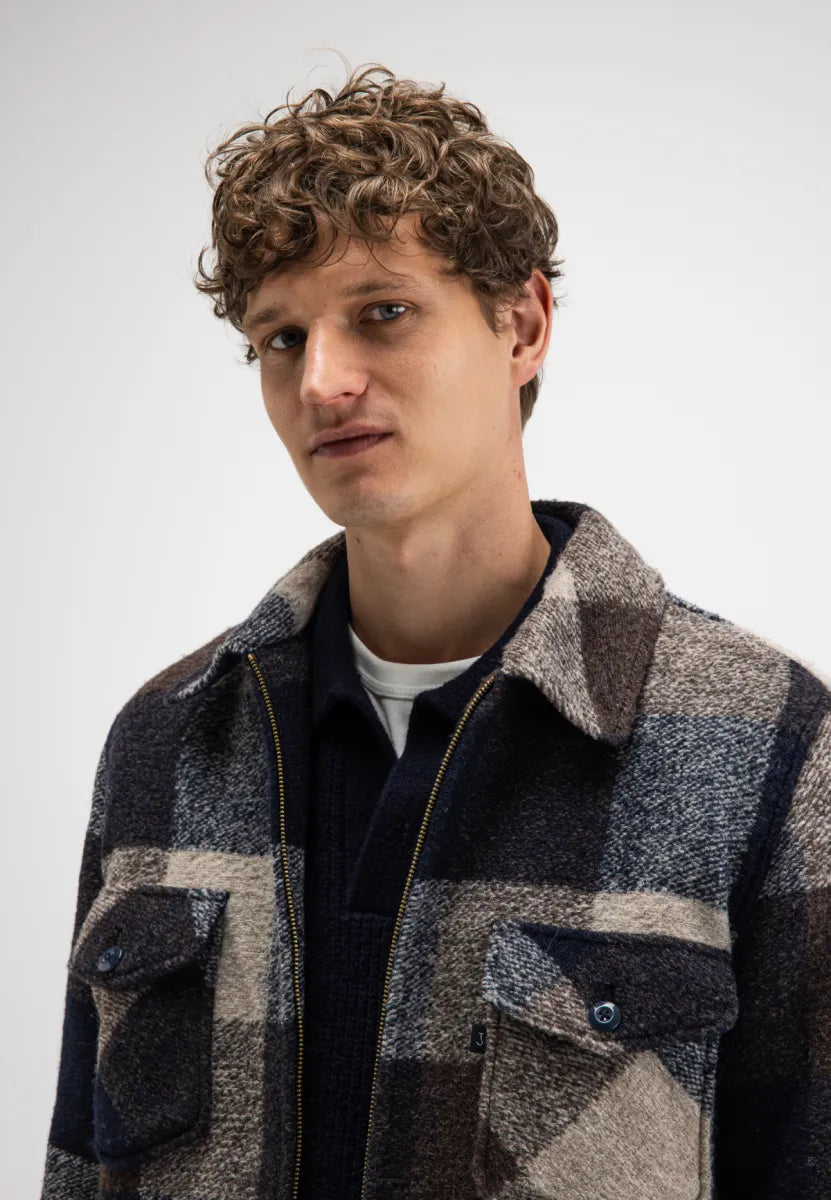 BUTCHER OF BLUE Vance Wool Check Overshirt