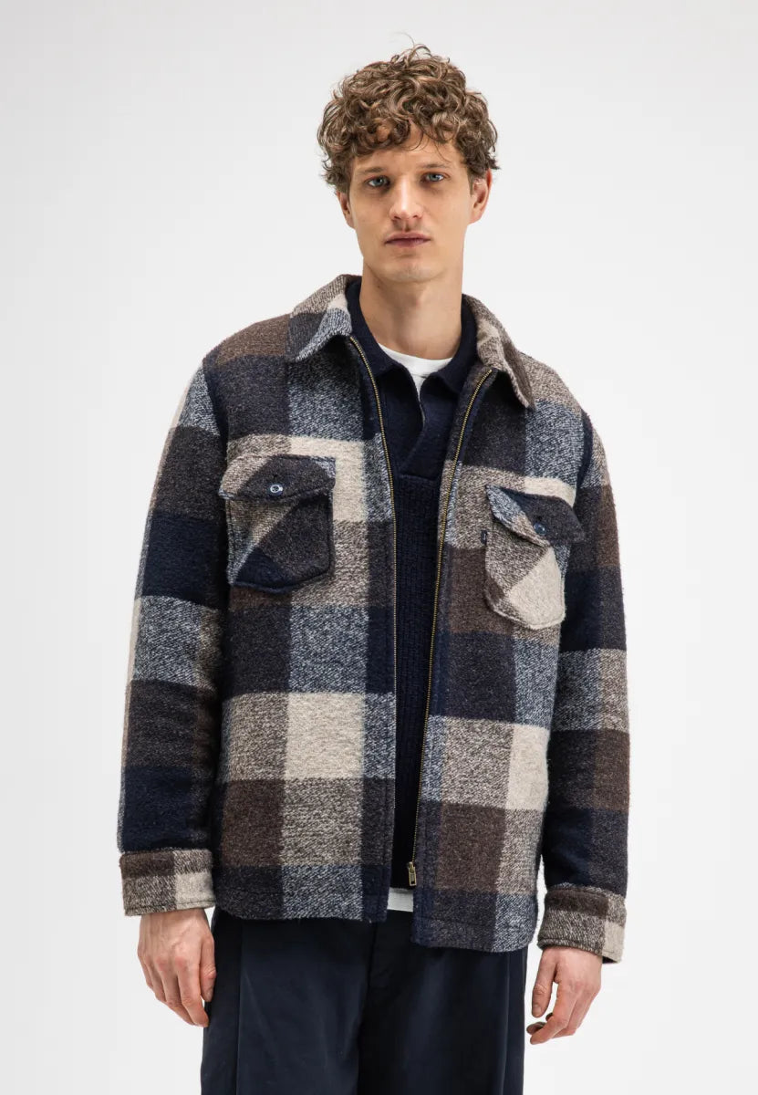 BUTCHER OF BLUE Vance Wool Check Overshirt