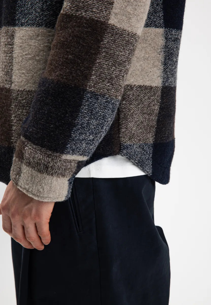 BUTCHER OF BLUE Vance Wool Check Overshirt