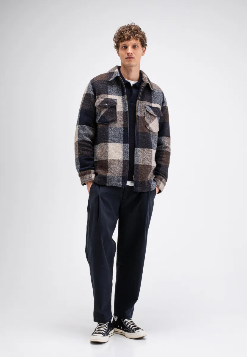 BUTCHER OF BLUE Vance Wool Check Overshirt