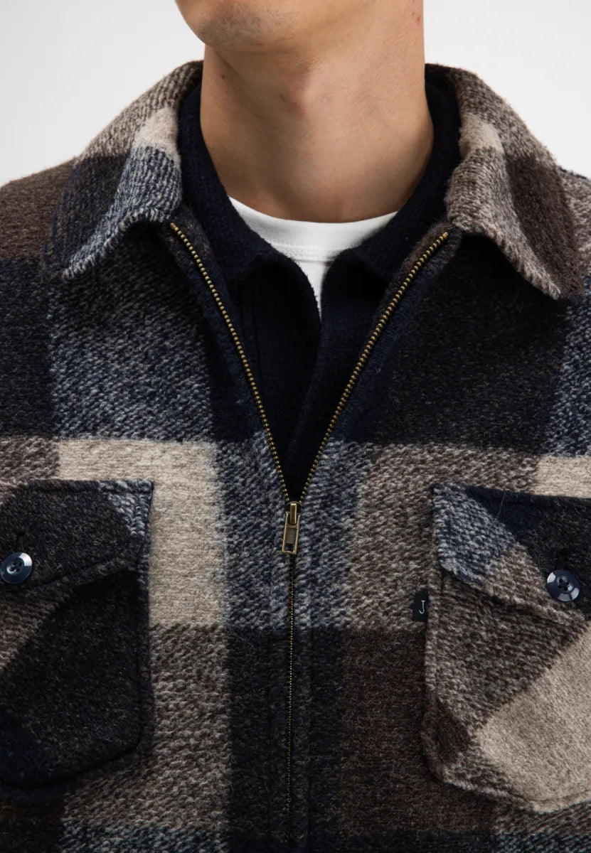 BUTCHER OF BLUE Vance Wool Check Overshirt