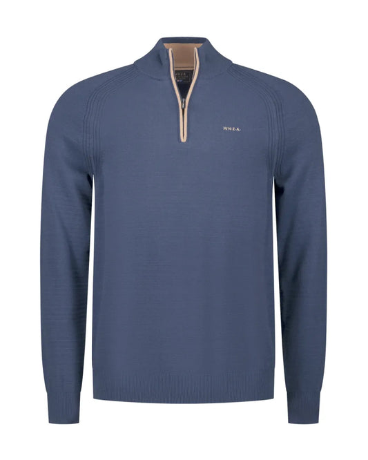 NEW ZEALAND AUCKLAND Pullover Half Zip - Navy Sky
