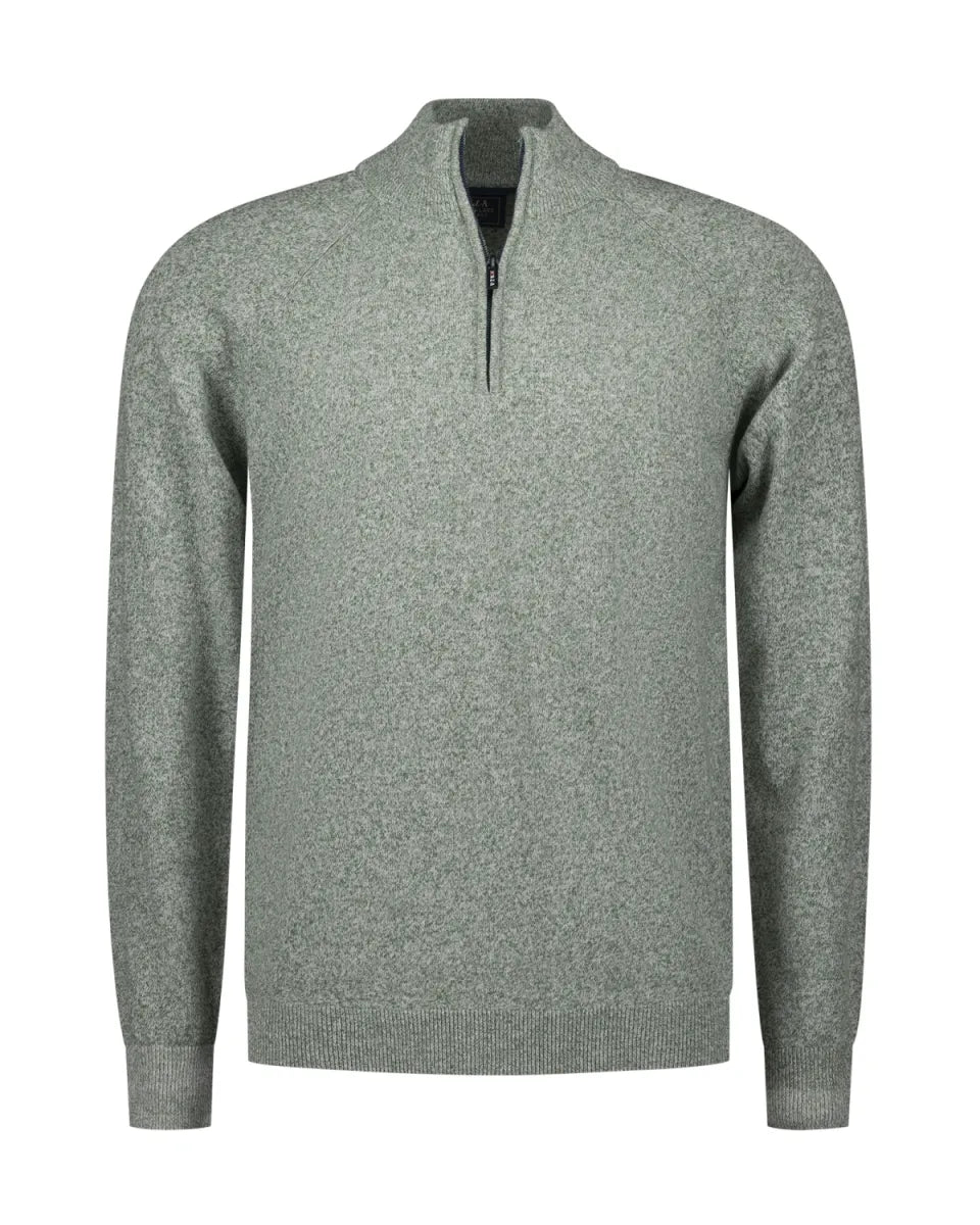 NEW ZEALAND AUCKLAND Pullover Half Zip - Light Sage
