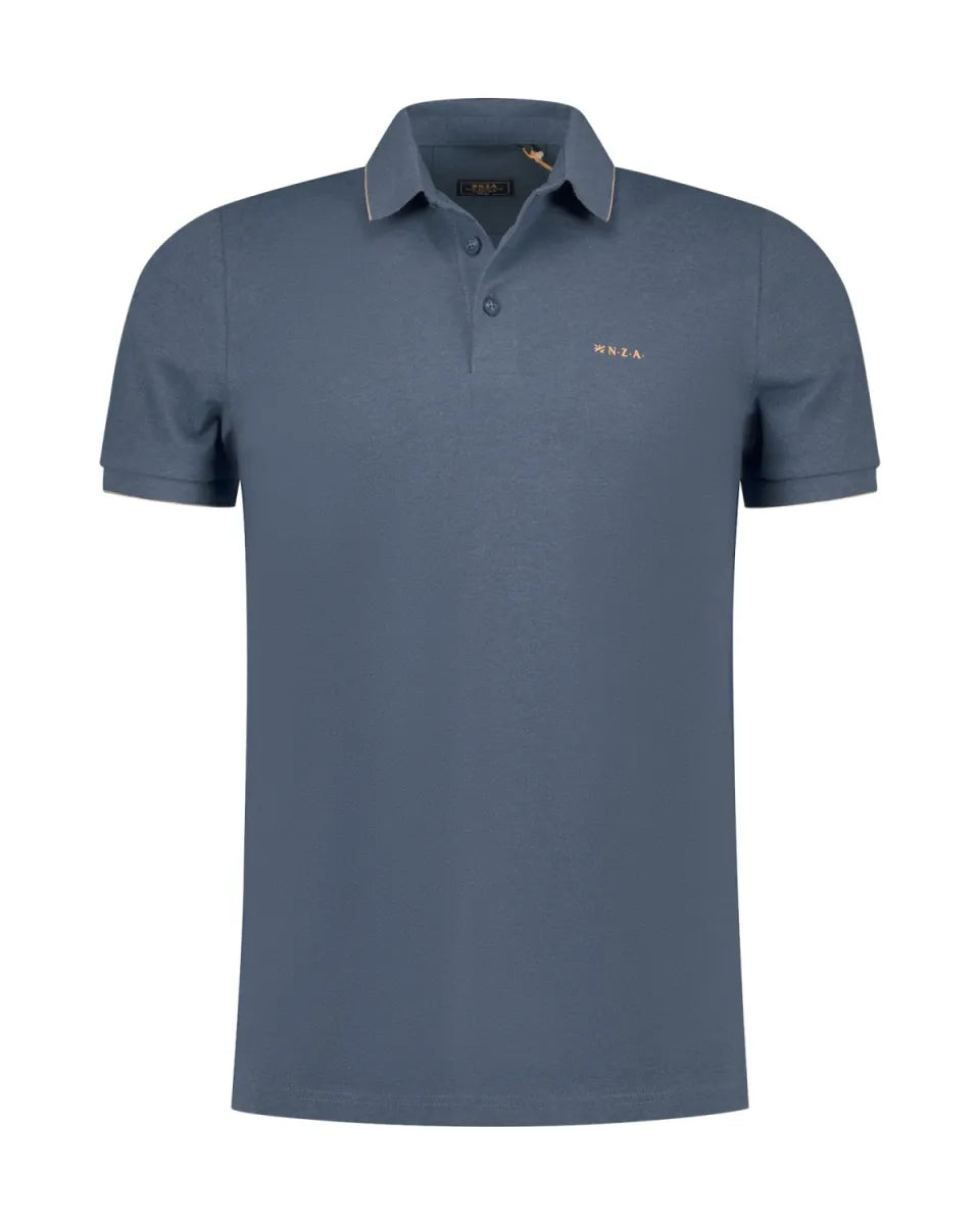NEW ZEALAND AUCKLAND Polo Short Sleeves - Navy Sky
