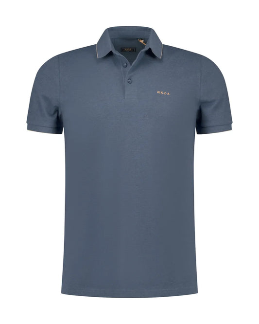 NEW ZEALAND AUCKLAND Polo Short Sleeves - Navy Sky
