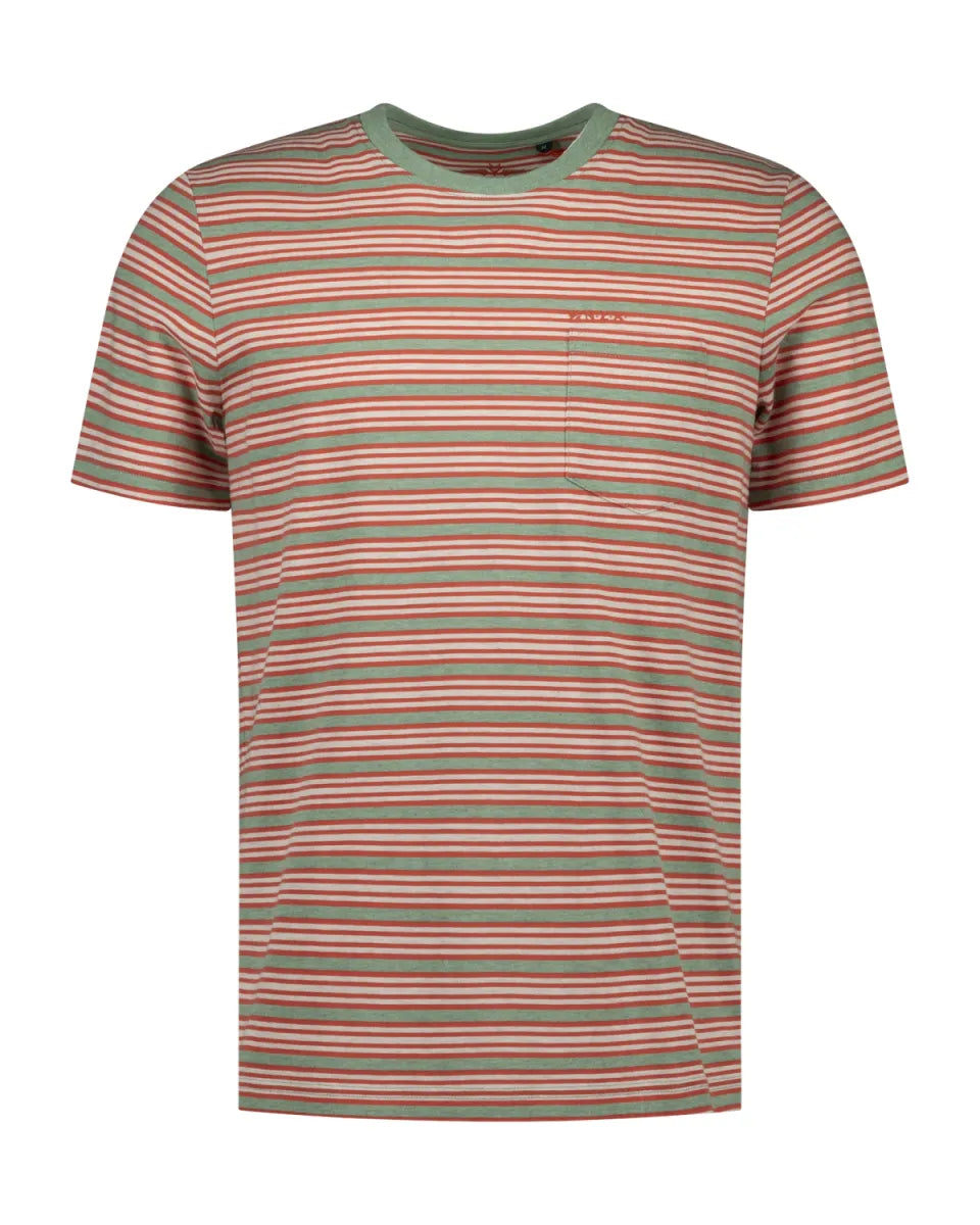 NEW ZEALAND AUCKLAND Tee Round Neck Stripes - Mist Green