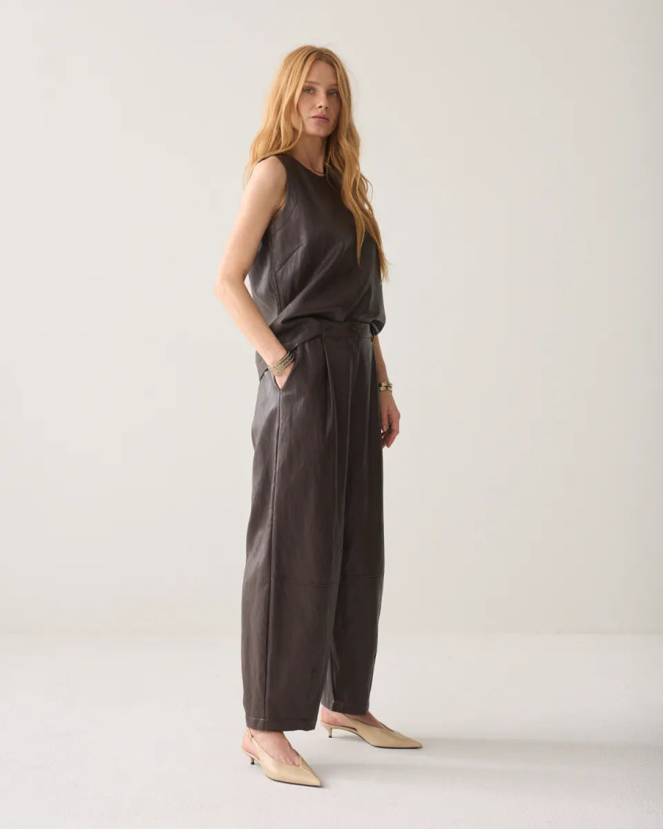 SUMMUM Balloon Trousers Soft Faux Leather
