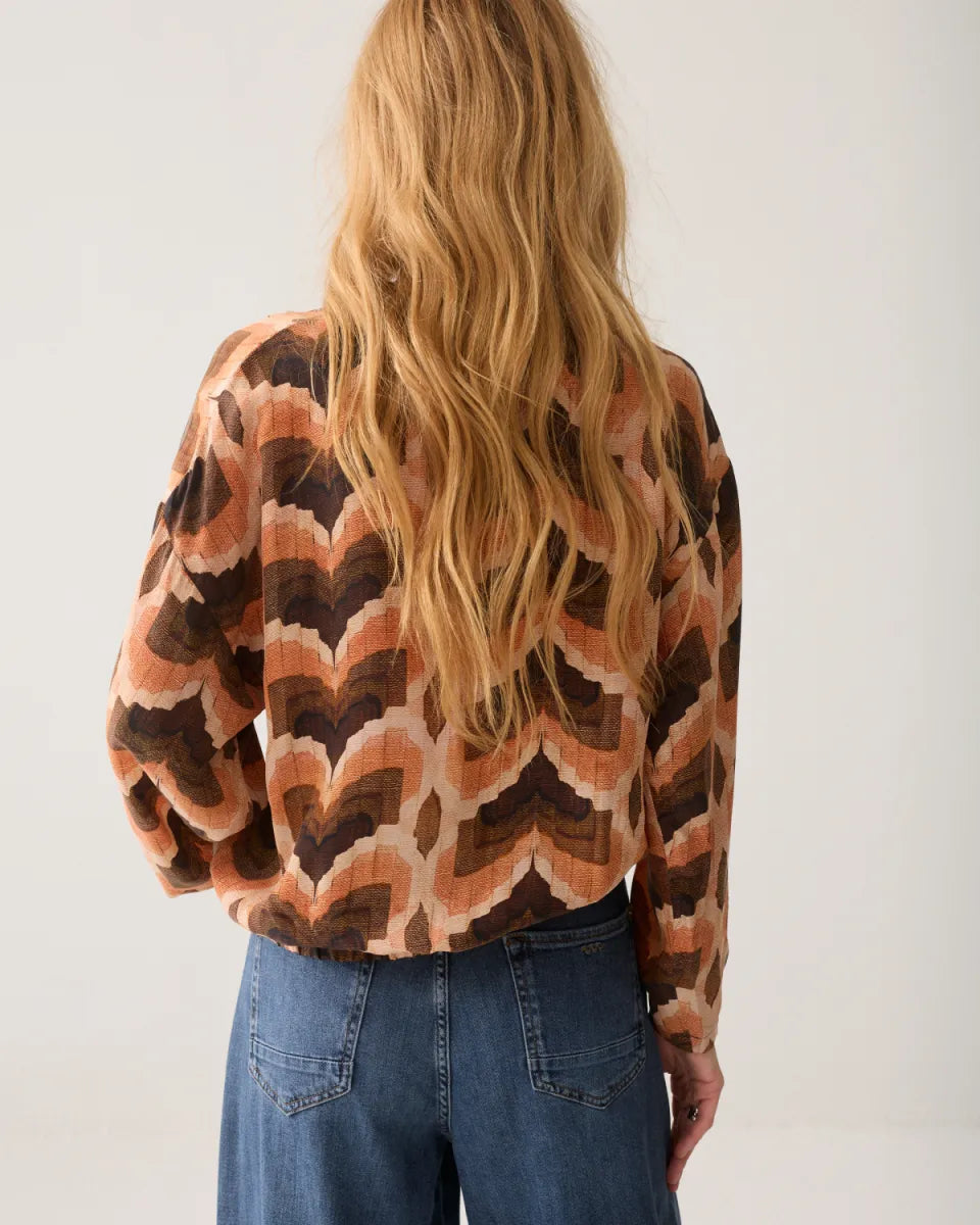 SUMMUM Top Geometric Print
