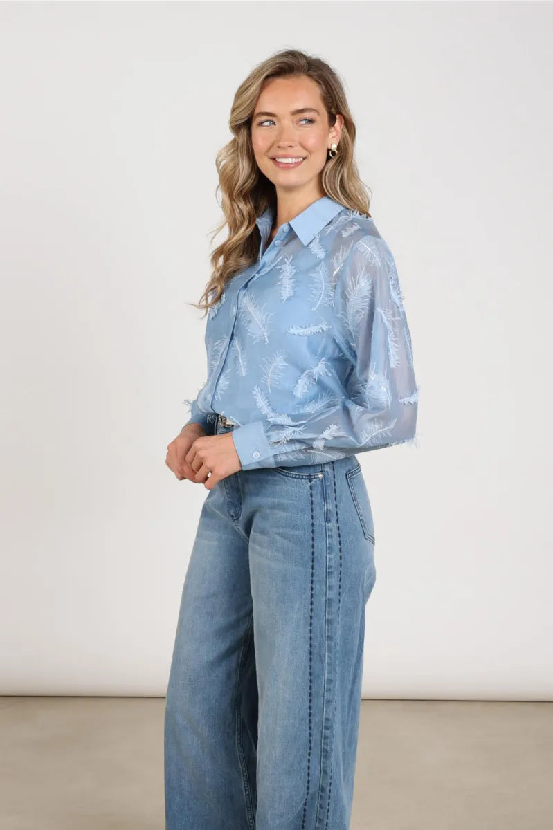 NUKUS Aysha Blouse Feathers