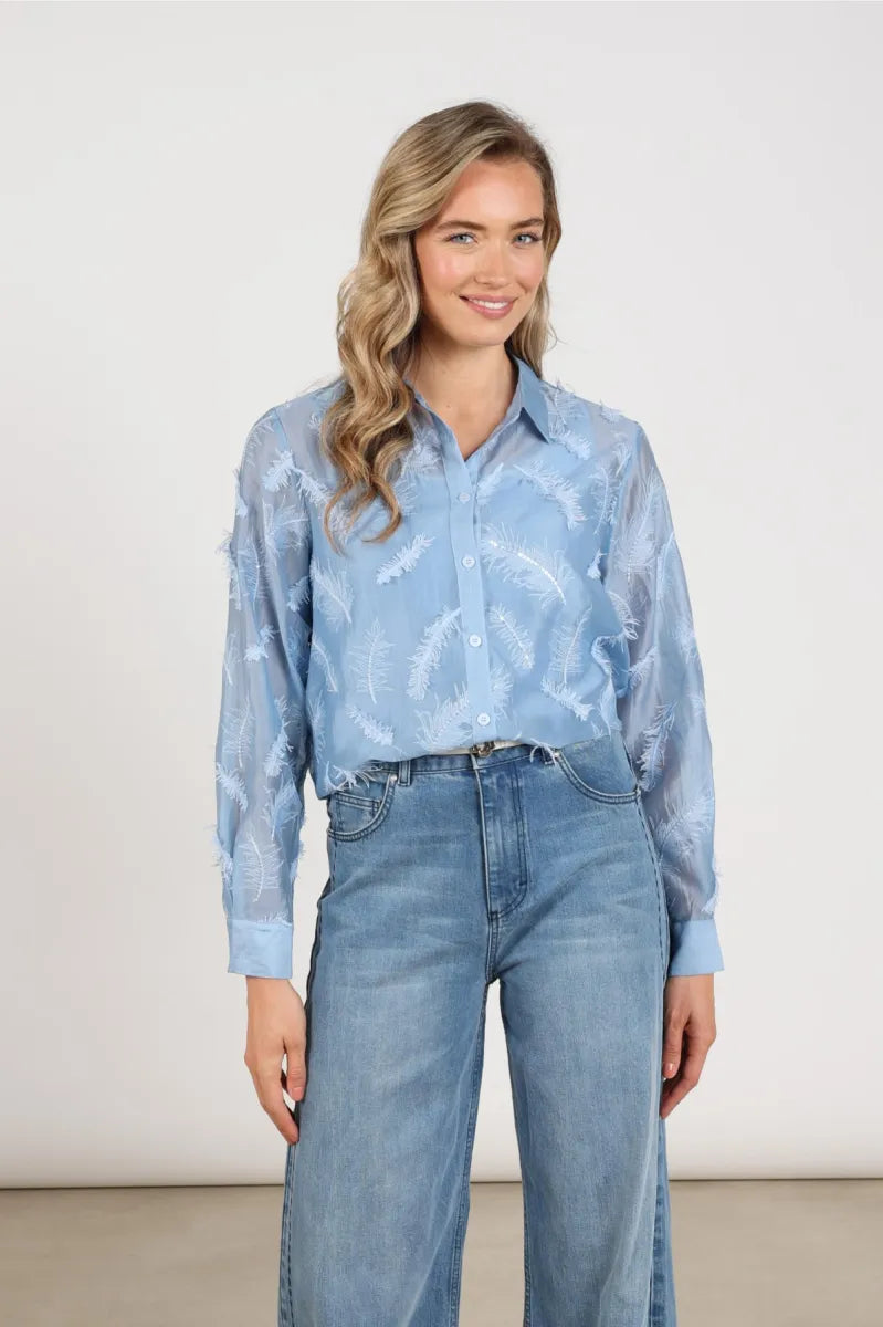 NUKUS Aysha Blouse Feathers