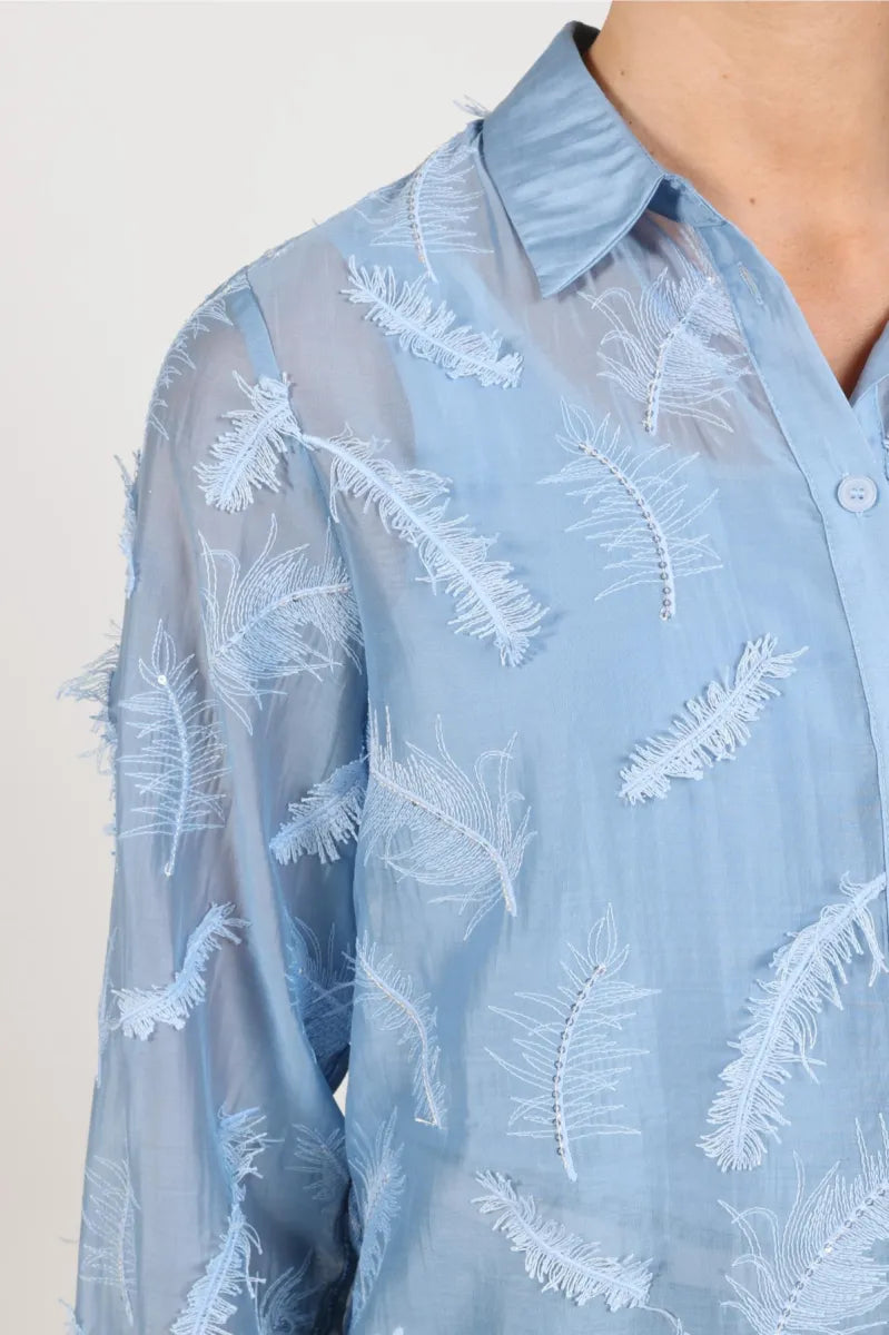 NUKUS Aysha Blouse Feathers