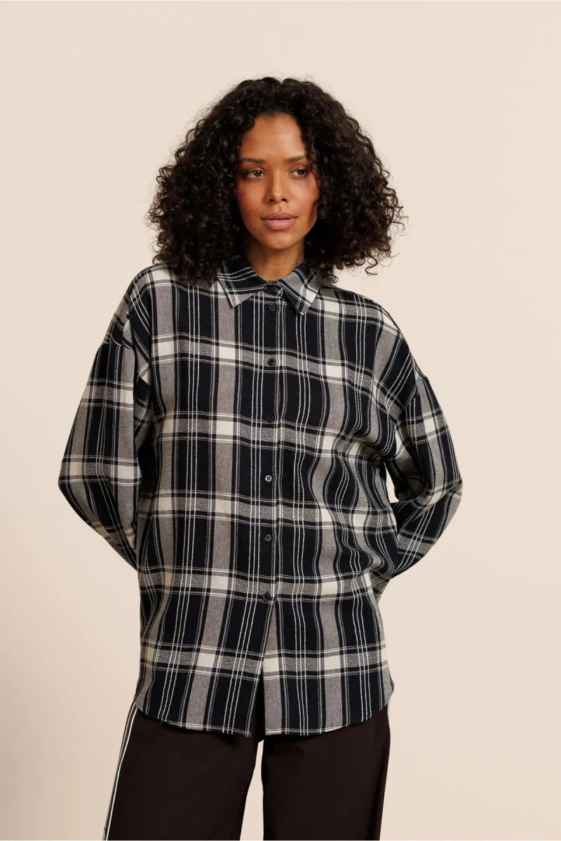 STUDIO ANNELOES Leira Check Scarf Blouse
