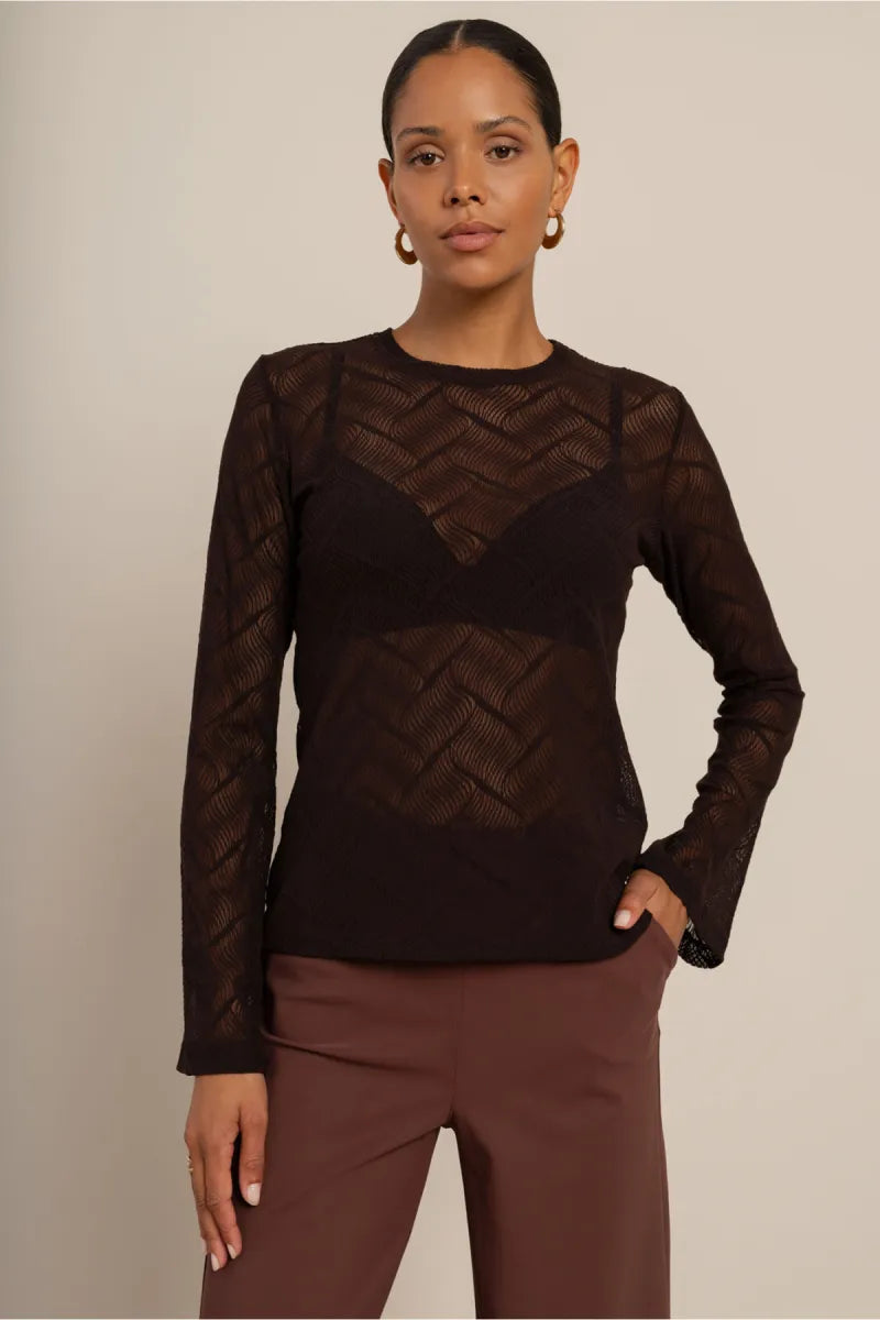 STUDIO ANNELOES Reagan Flaire Lace Top