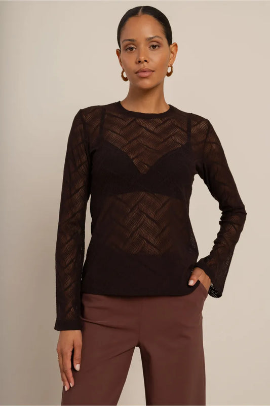 STUDIO ANNELOES Reagan Flaire Lace Top