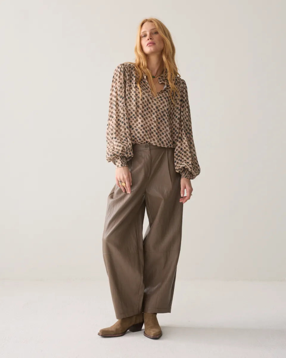 SUMMUM Balloon Trouser Soft Faux Leather