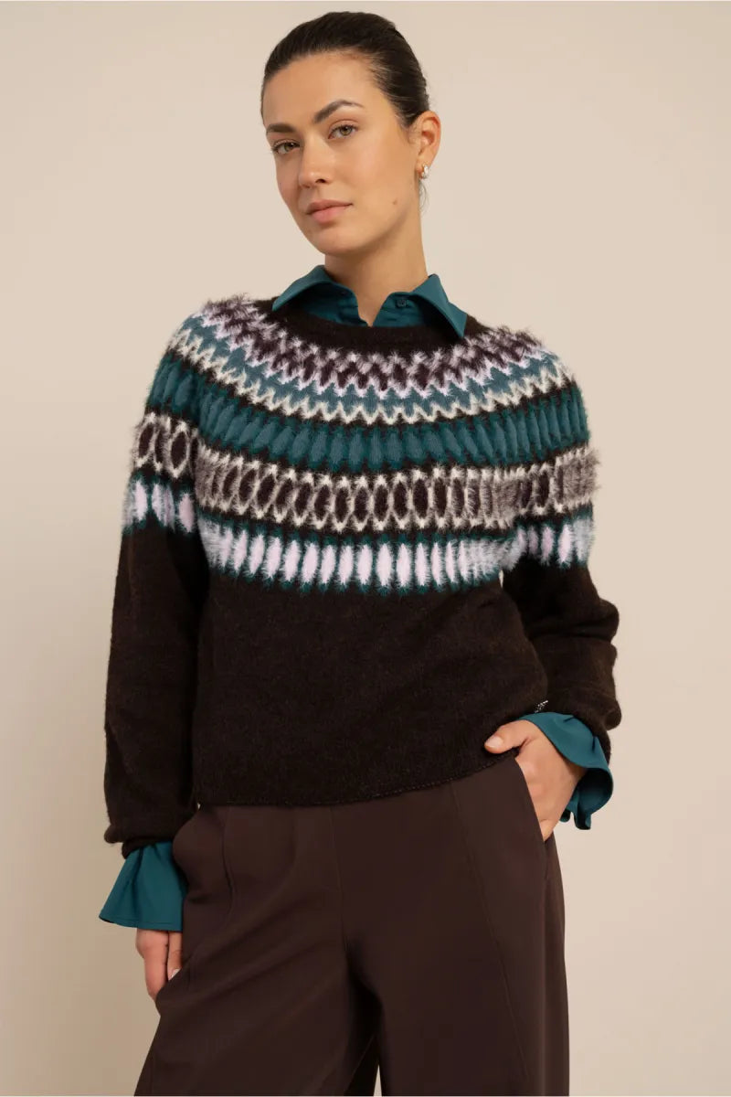 STUDIO ANNELOES Femmy Fairisle Pullover