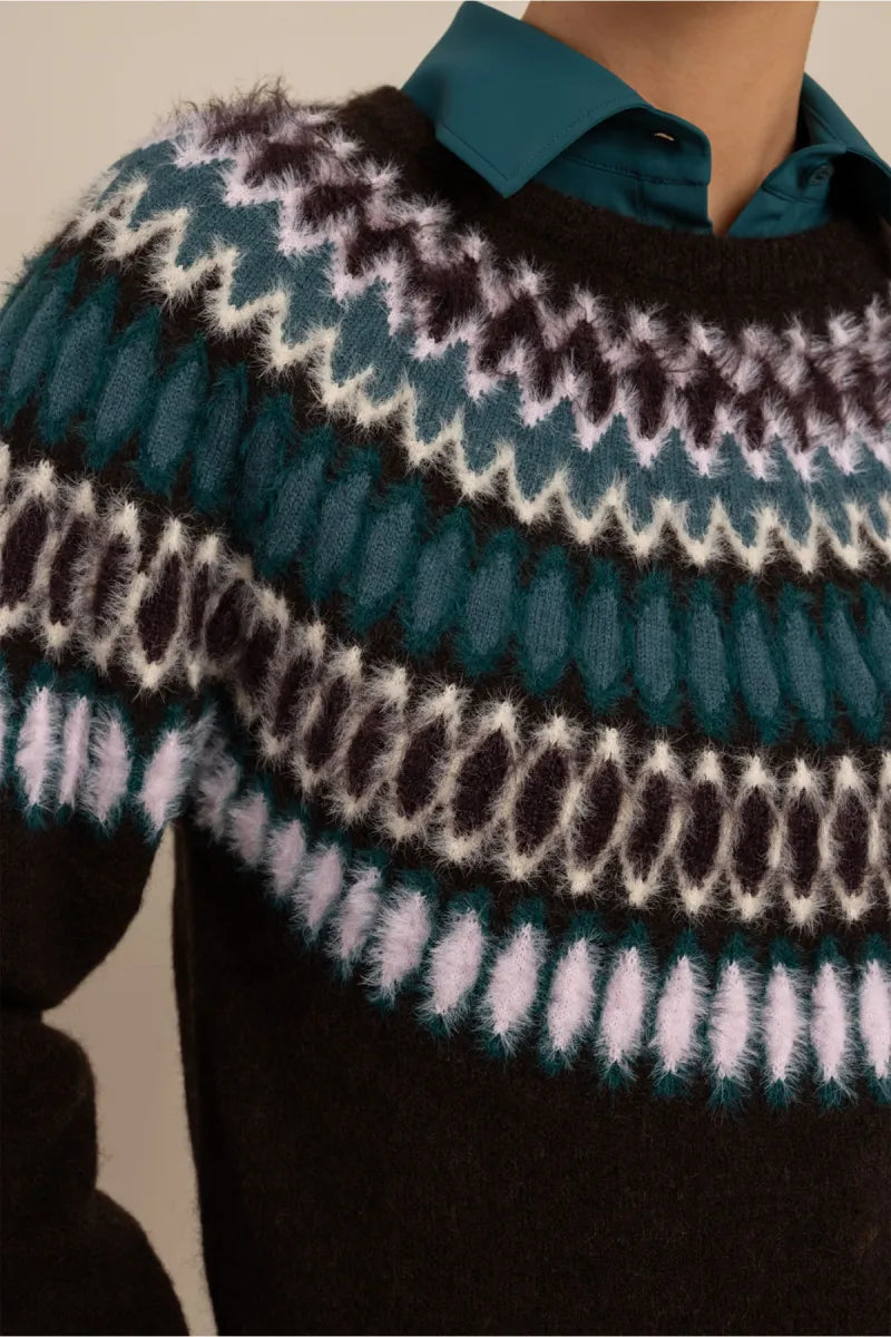 STUDIO ANNELOES Femmy Fairisle Pullover