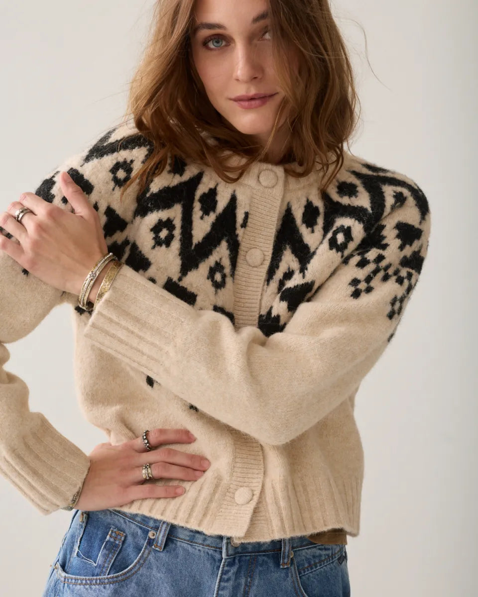 SUMMUM Cardigan Fair Isle Knit