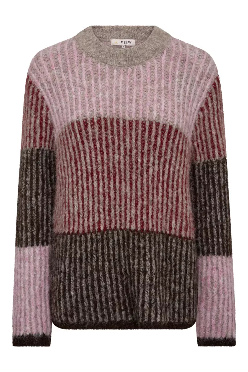 A VIEUW Aliana Knit Pullover - Rose/Red