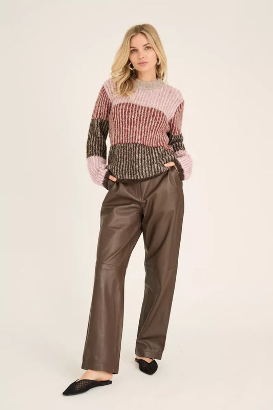 A VIEUW Aliana Knit Pullover - Rose/Red