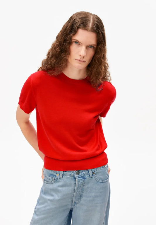 ARMED ANGELS Fine Knit Sweater - Mars Red