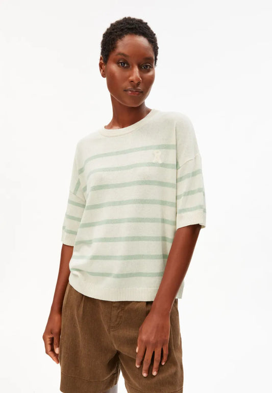 ARMED ANGELS Striped Linen Blend Sweater