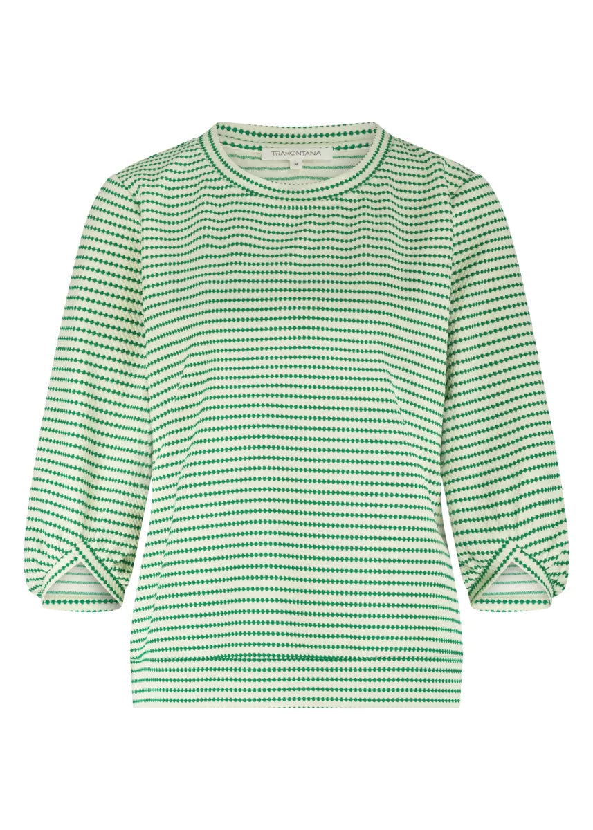 TRAMONTANA Emerald Striped Top
