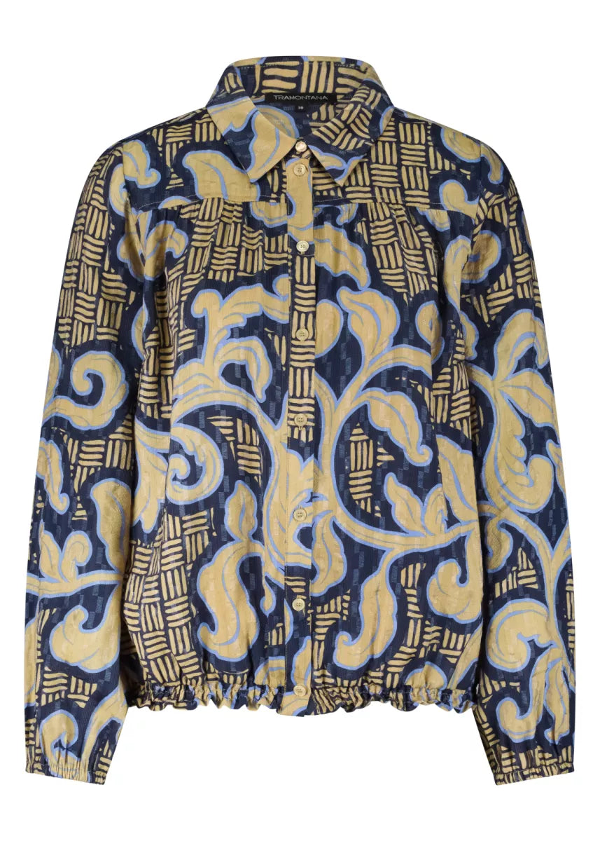 TRAMONTANA Blouse Modern Rococo Tie Detail