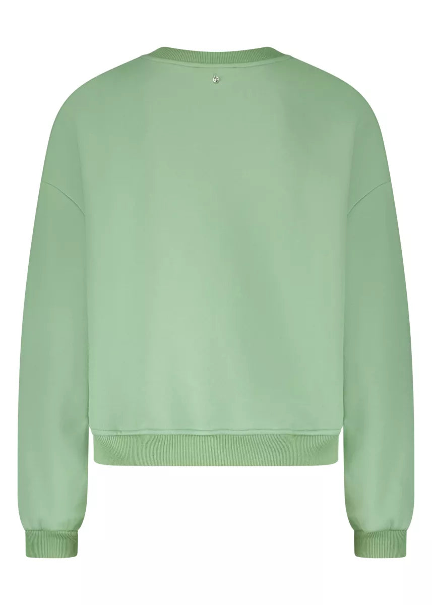 TRAMONTANA Embellished Jumper - Soft Green
